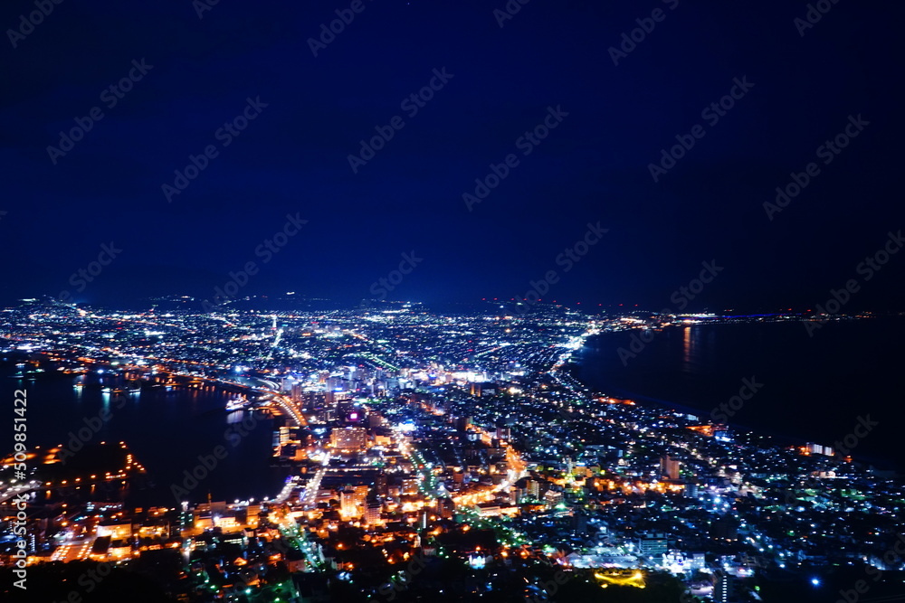 Night View from Mount Hakodate (Hakodateyama) in Hakodate, Hokkaido ...
