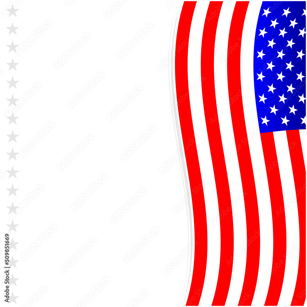 Obraz premium USA flag symbols frame with empty space for text.