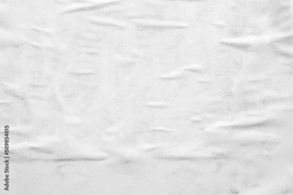 Obraz premium white crumpled and creased paper poster texture background