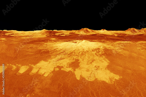 Εκτύπωση καμβά Surface of Venus. Elements of this image furnished by NASA