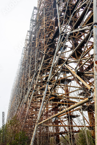Duga, a Soviet over-the-horizon (OTH) radar system as part of the Soviet anti-ballistic missile early-warning network, in Chernobyl Exclusion Zone in Ukraine