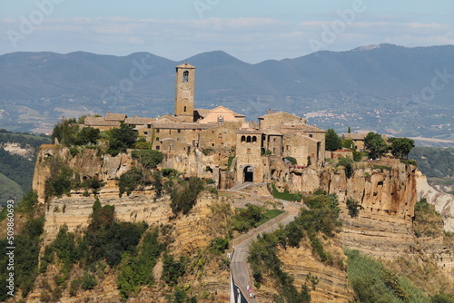 Civita di Bagnoregio, an historical city built in stone in Italy