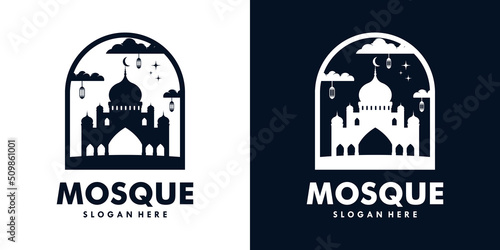 Mosque Logo Template Design Vector
