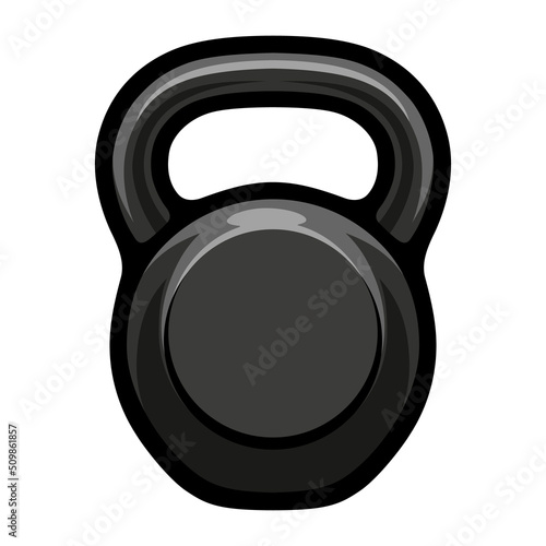 Kettlebell flat icon. Dumbbell, weight. Tool for sports and fitness. Equipment gym symbol.