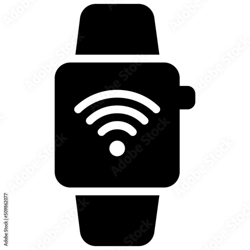 smartwatch glyph icon