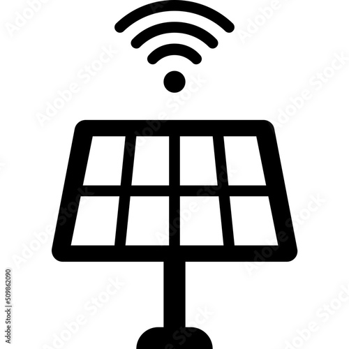 solar cell farm glyph icon