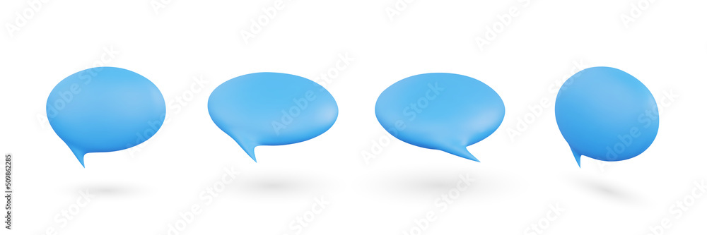 Realistic 3d speech bubble vector object illustration Realistic 3d speech bubble vector object illustration