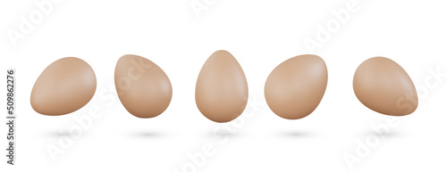 Realistic 3d egg vector object illustration