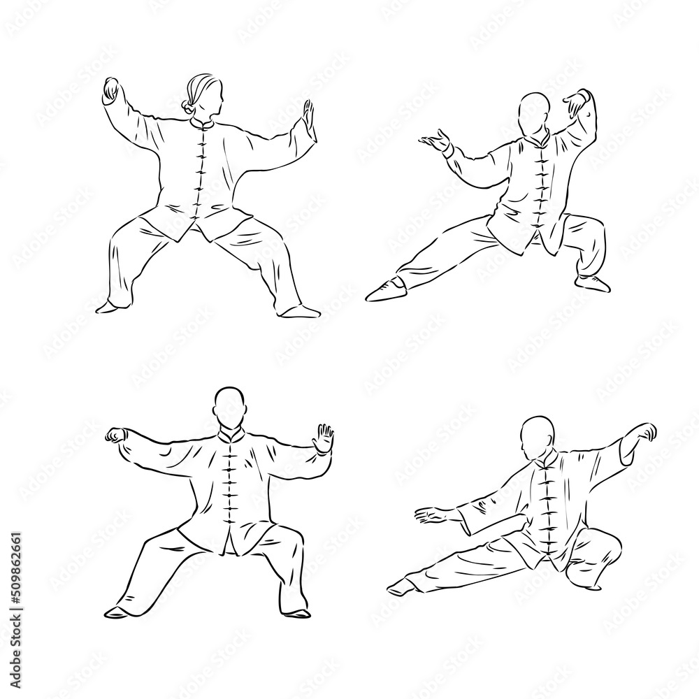 World Tai Chi and Qigong Day, vector art illustration. World Tai Chi and Qigong Day, vector art illustration.