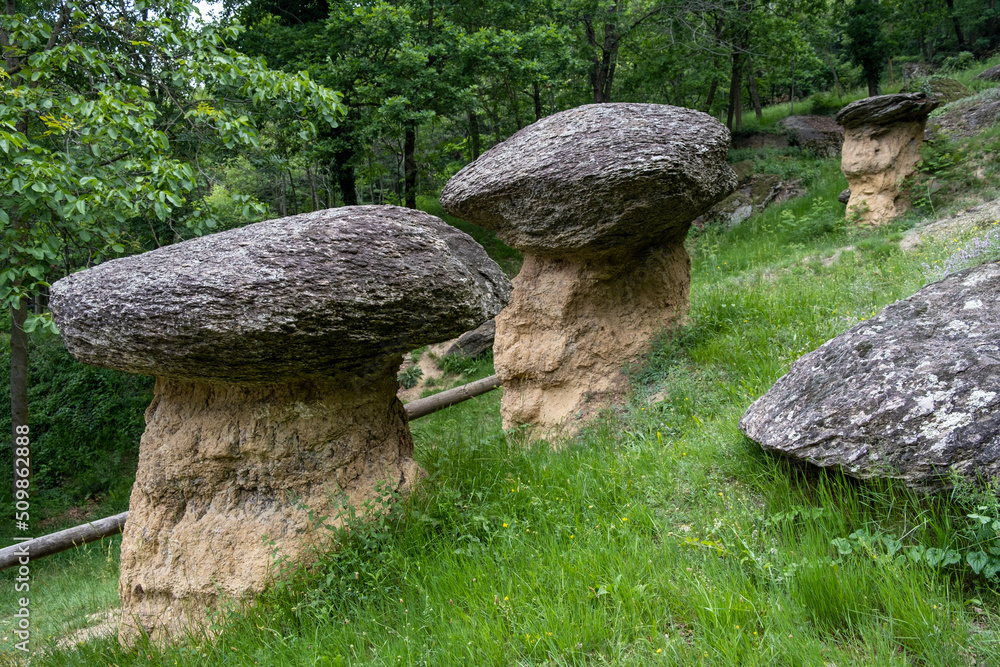Stone towers in the Riserva naturale dei 