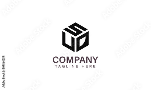Letter SUD Logo, Three Letter Logo, Alphabet S U D Hexagon Shape Vector Icon Template