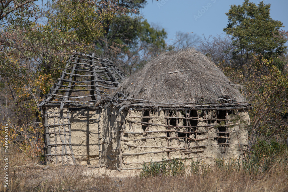 Traditional house in Namibian poor village Traditional house in Namibian poor village