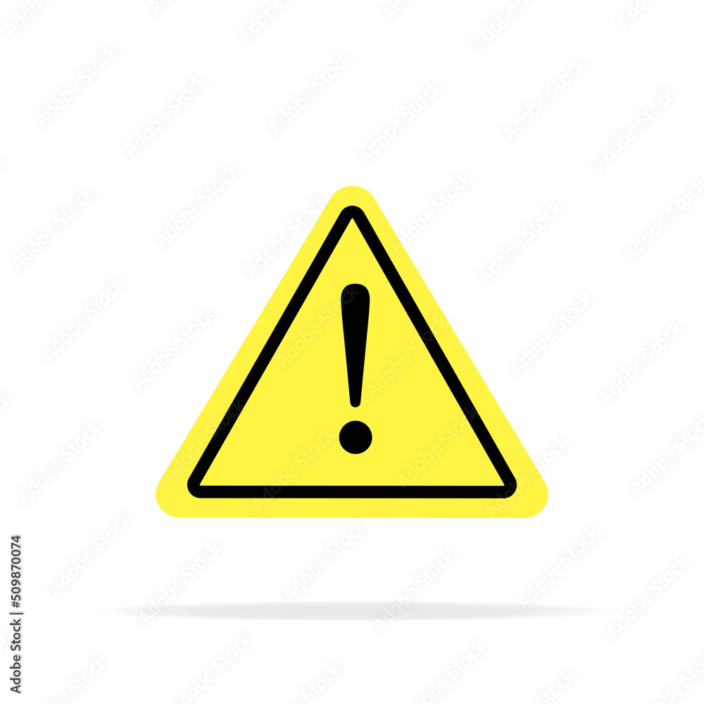 Exclamation sign icon. Yellow flat style. Error occured for apps and websites. EPS 10 Vector Stock Exclamation sign icon. Yellow flat style. Error occured for apps and websites. EPS 10 Vector Stock