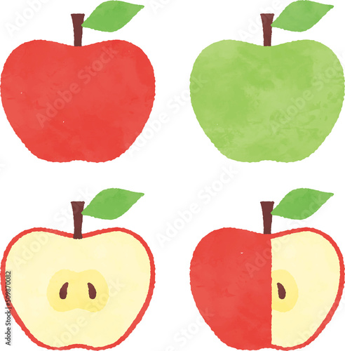 りんごのイラストセット