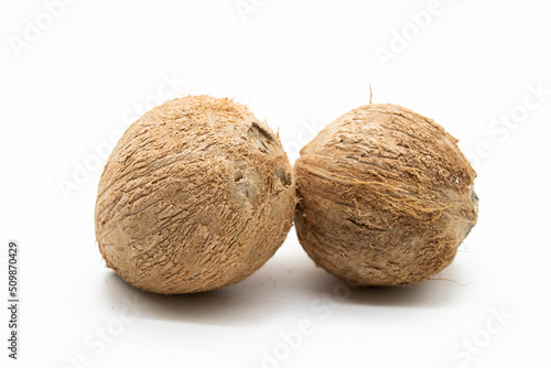 coconut isolated on white background, coconut water for drink