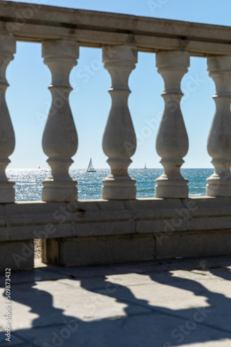 Sunday at Sitges. Ships in the sea