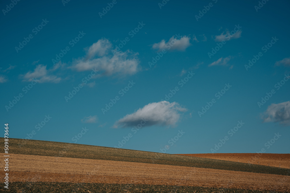 Landscape with beautiful cloudy sky