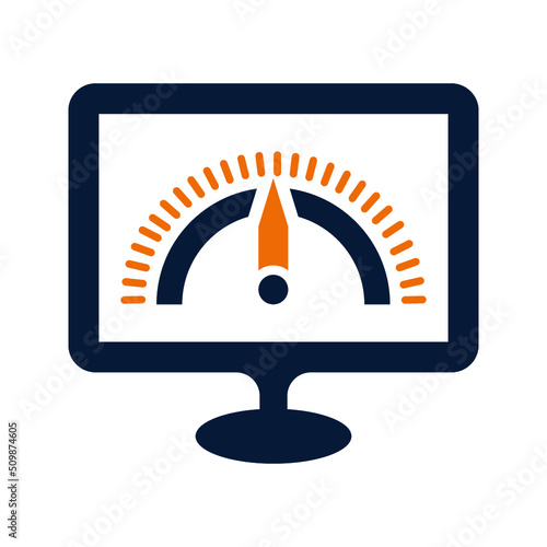 Performance, speed, velocity icon. Simple editable vector graphics.