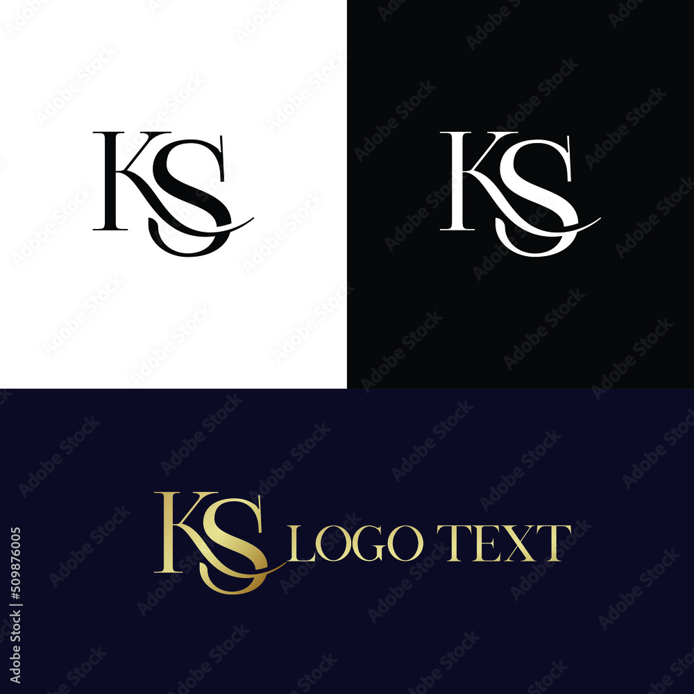 KS luxury business logo or Sk icon, letter, and monogram logo design ...