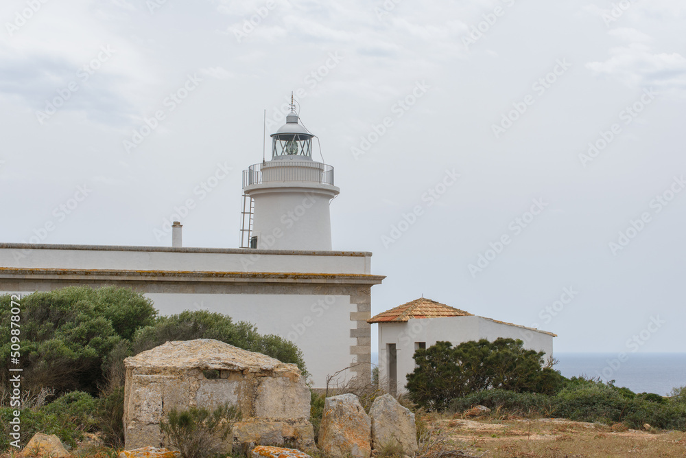 Lighthouse at Cap Blanc in Mallorca, Spain