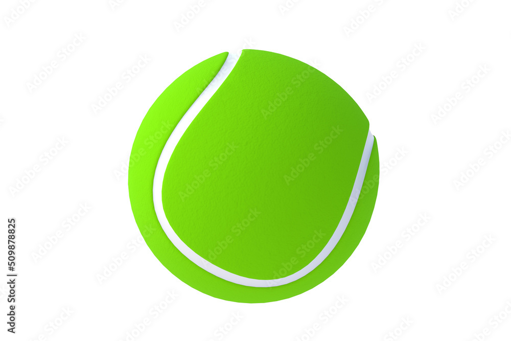 Tennis ball isolated on white background. 3d render