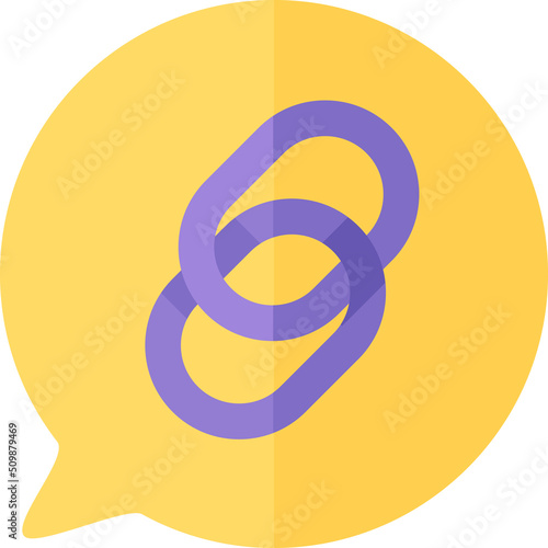 Chain url internet website button icon vector