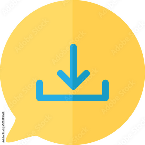 Download file in mobile phone button icon vector
