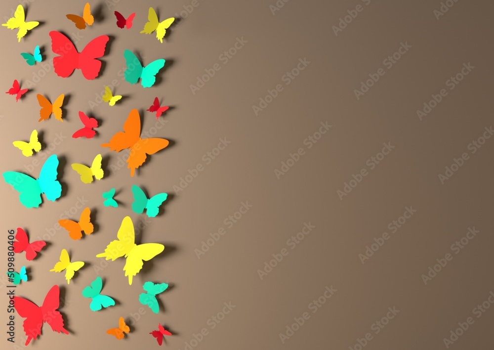 butterflies background 3d different sizes beautiful butterflies background 3d different sizes beautiful