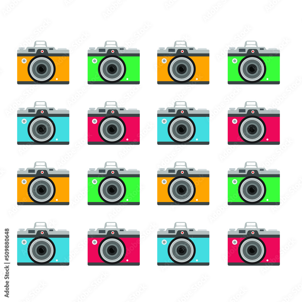 Photo camera icon isolated on white background, photocamera pictogram, red camera flat modern design in outline linear thin line style, photo camera image vector illustration
Photo camera icon isolated on white background, photocamera pictogram, red camera flat modern design in outline linear thin line style, photo camera image vector illustration