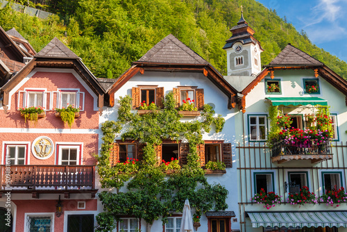 Hallstatt, mountain village in Austrian Alps, Austria photo