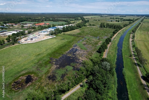 Plessa, Baustelle Wasserreinigungsanlage 2022