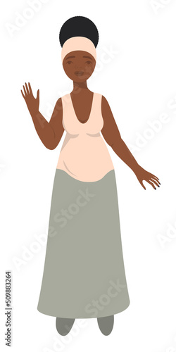 Woman Full height portrait Design element Vector illustration Isolated on white background
