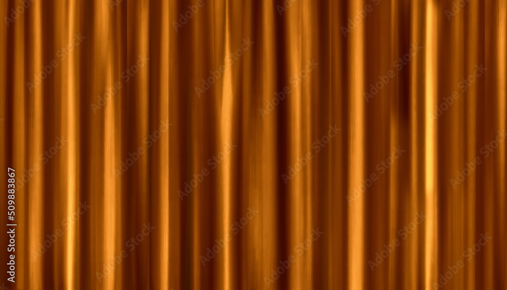 Fototapeta premium Golden brown orange silk and satin fabric high quality luxury curtain decoration