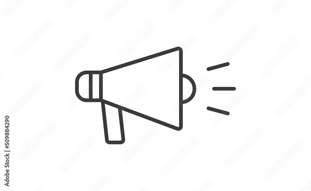 Megaphone icon. Loudspeaker vector illustration. Loud message promotion offer symbol. Megaphone icon. Loudspeaker vector illustration. Loud message promotion offer symbol.