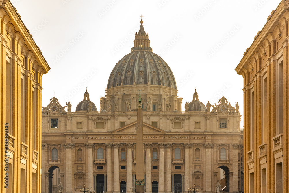 Saint Peter's Basilica, church in Vatican City, Europe.