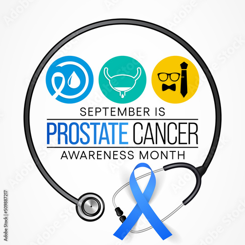 Prostate Cancer awareness month is observed every year during September, it is marked by an uncontrolled (malignant) growth of cells in the prostate gland. Vector illustration