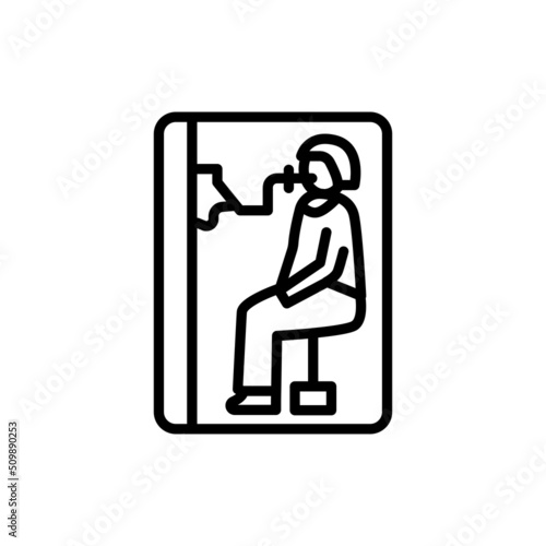 Functional pulmonary test line icon. Isolated vector element.