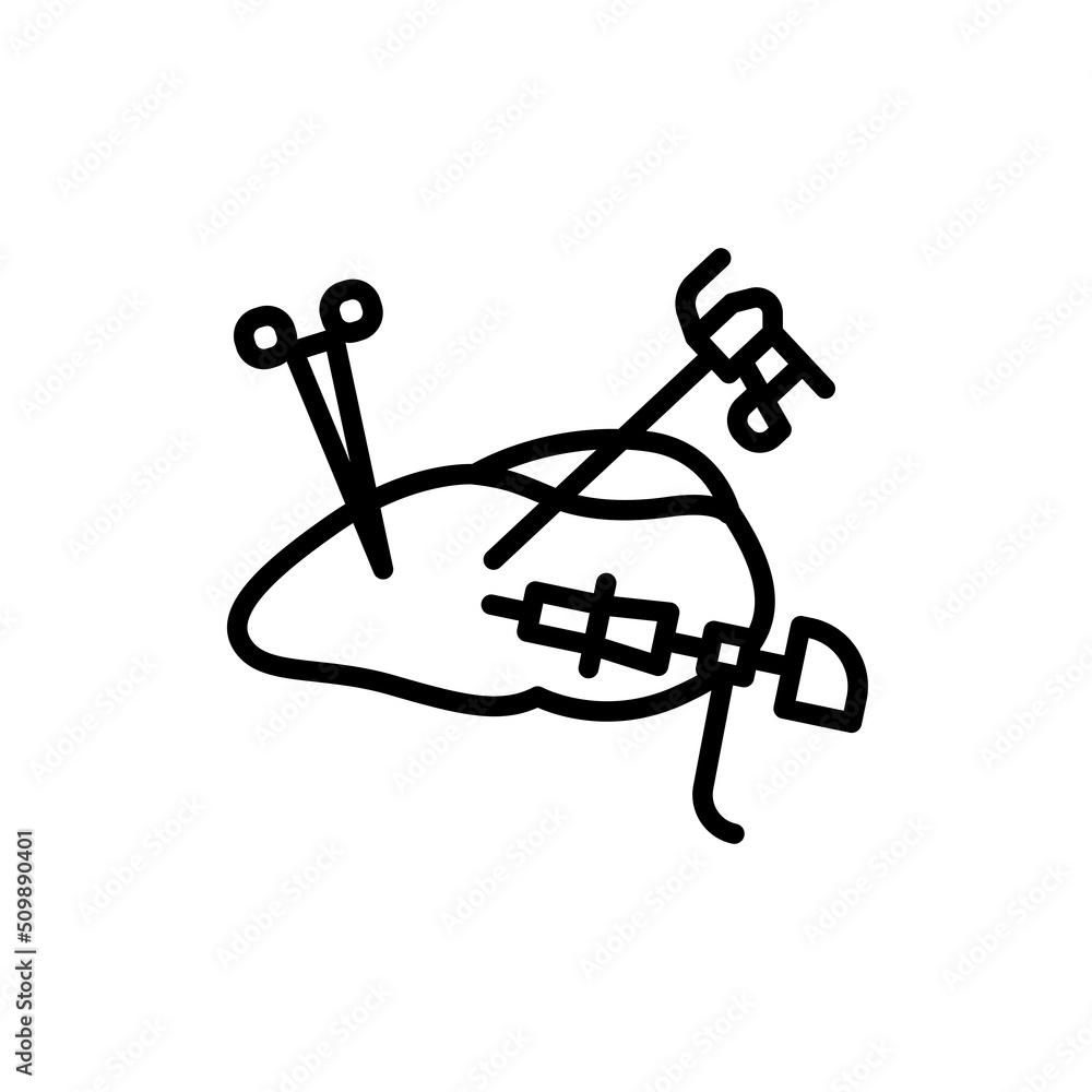 Surgery lung line icon. Isolated vector element. Surgery lung line icon. Isolated vector element.
