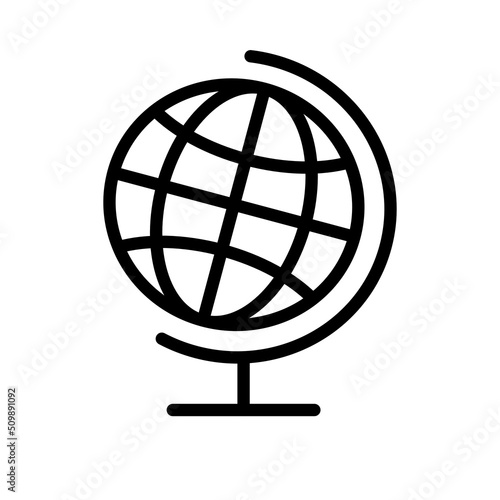Globus, świat - ikona wektorowa