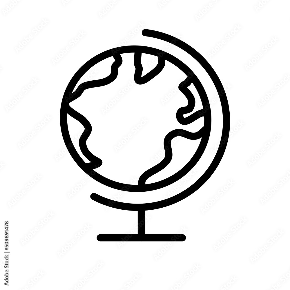 Globus ikona wektorowa - obrazy, fototapety, plakaty 