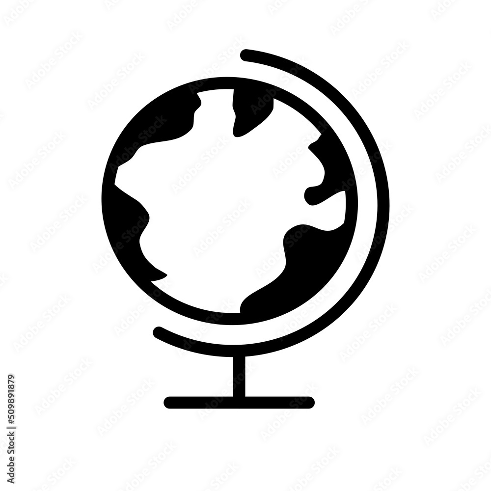 Globus  ikona  wektorowa - obrazy, fototapety, plakaty 