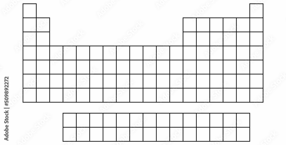Empty Periodic Table Of Elements Vector