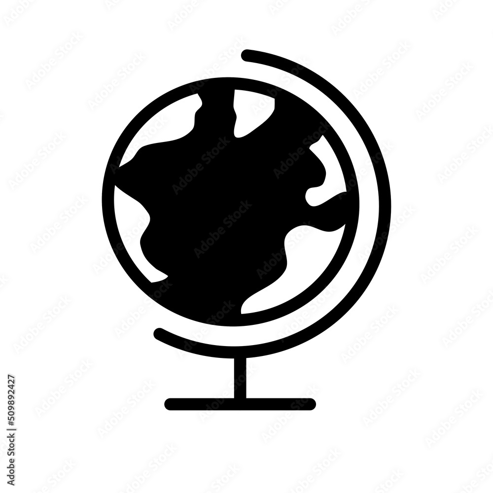 Globus ikona wektorowa - obrazy, fototapety, plakaty 