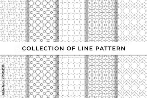 Line Abstract Collection of geometric seamless patterns simple minimal design