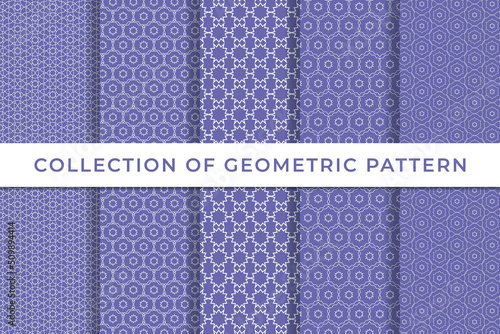 Abstract Collection of geometric seamless patterns simple minimal design