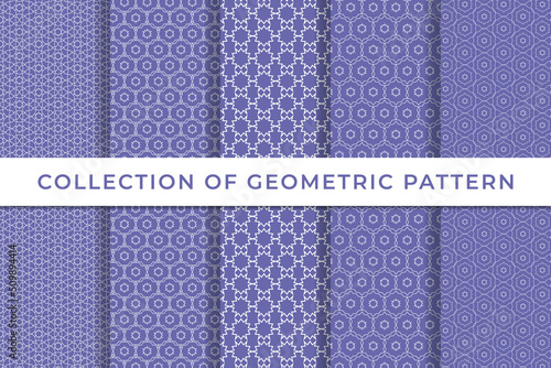 Abstract Collection of geometric seamless patterns simple minimal design