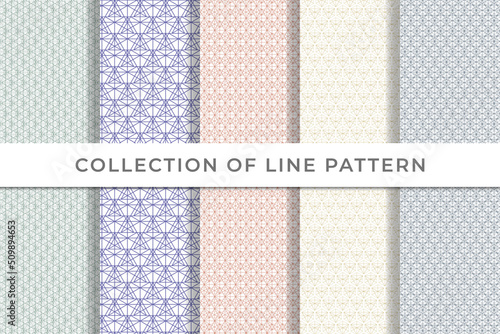 Line Abstract Collection of geometric seamless patterns simple minimal design