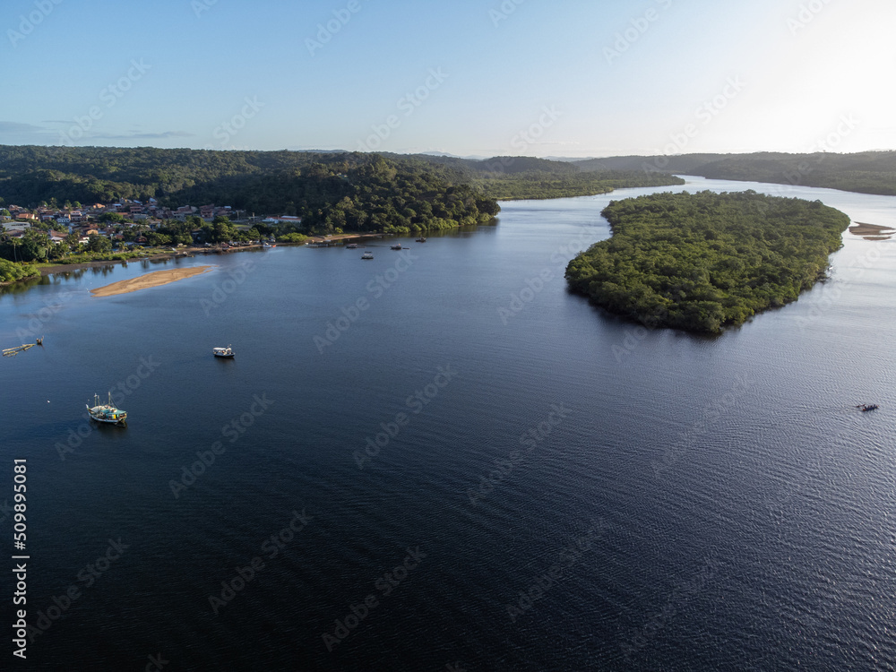 Incredible big river in the middle of the Atlantic forest