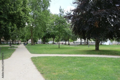 La place du Preau, ville de Troyes, département de l'Aube, france