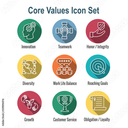 Core Values or Mission and Vision Icons